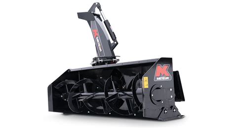 meteor skid steer snow blowers|mk martin meteor snowblower kit.